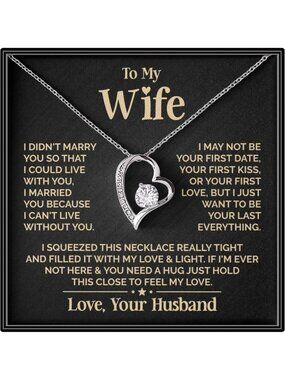 Heart Necklace for Women - Perfect Birthday Gift for Wife from Husband